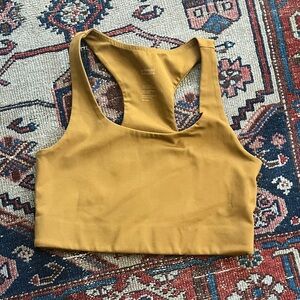Girlfriend Collective Mustard Yellow Paloma Racerback Bra